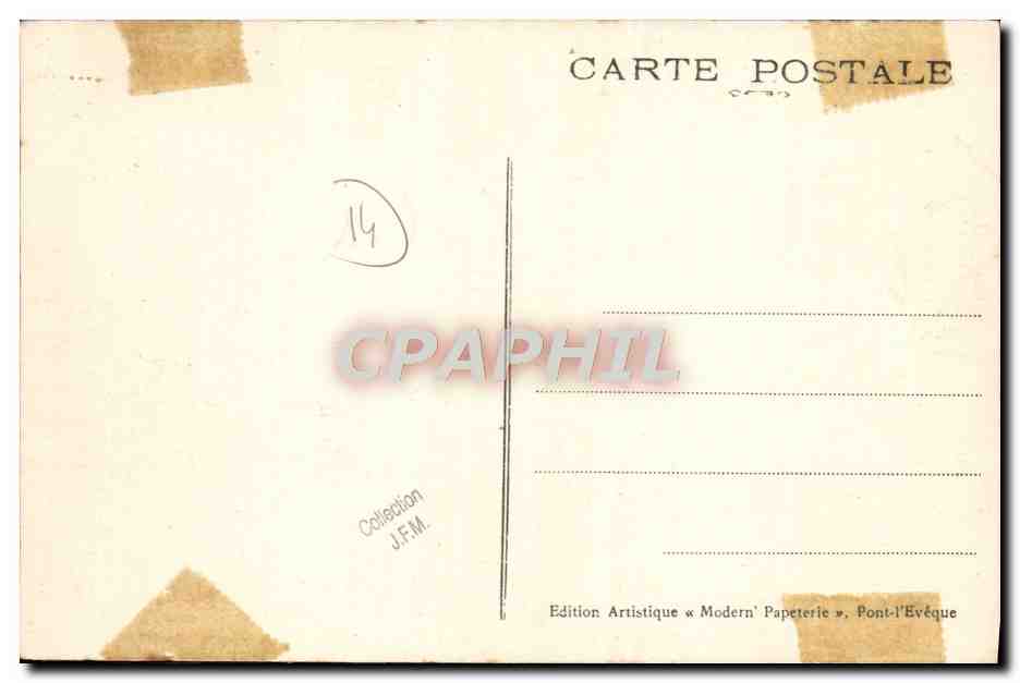 CPA La Normandie Pont I'Eveque ancien couvent des dames dominicaines de l'Isle  — Rückseite