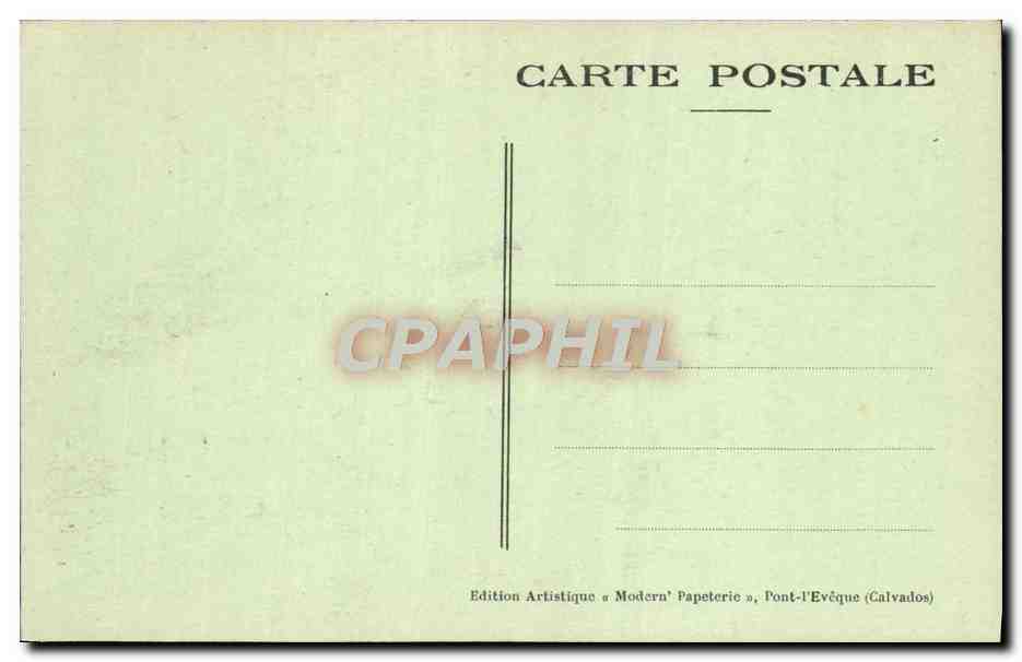 CPA La Normandie Pont I'Eveque place de l'eglise — Rückseite