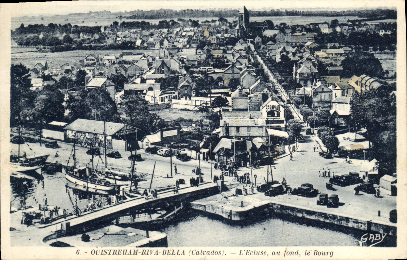 Ouistreham-Riva-Bella (Calvados) — L'Ecluse, au fond, le Bourg — Edition Gaby