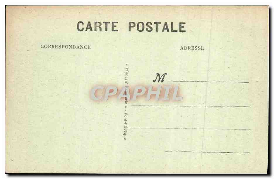 Pont-l'Évêque — Eine Ecke der Rue de Geôle und das Unterprefekturgebäude — Normandie — Rückseite