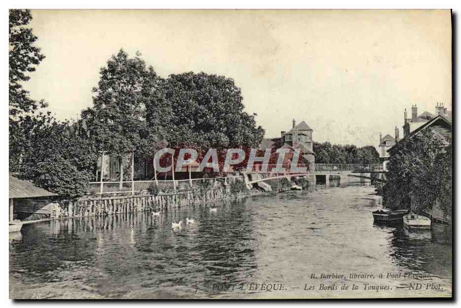 CPA Pont L'Eveque Les bords de la touques