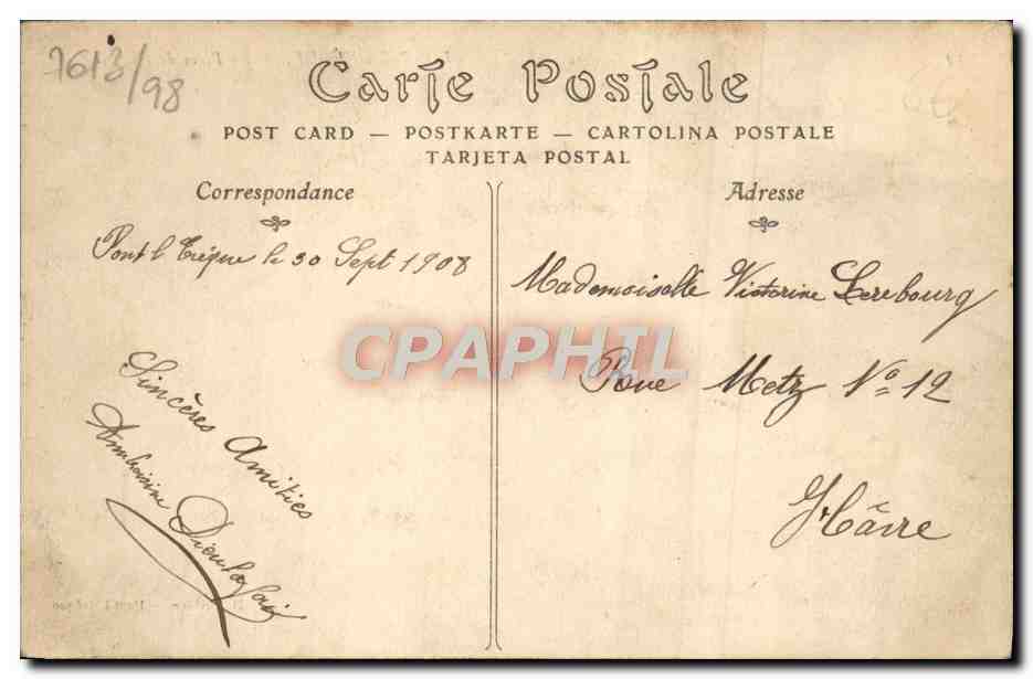 CPA Pont L'Eveque La place de l'eglise — Rückseite