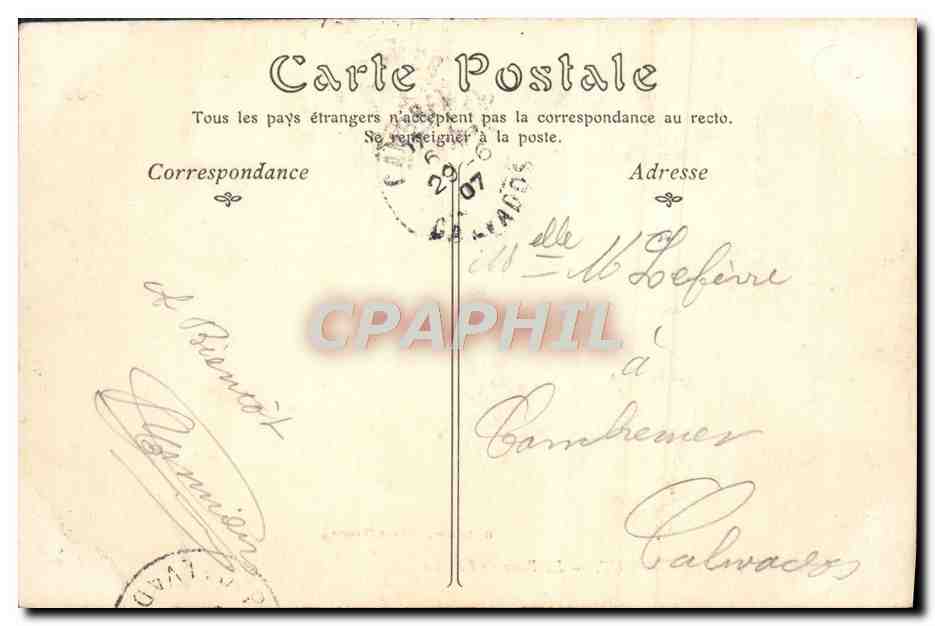 CPA Pont L'Eveque La place de l'eglise — Rückseite