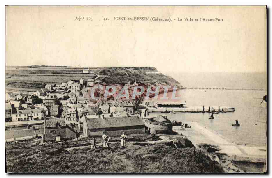 PORT-en-BESSIN (Calvados) — La Ville et l'Avant-Port — A+D 201