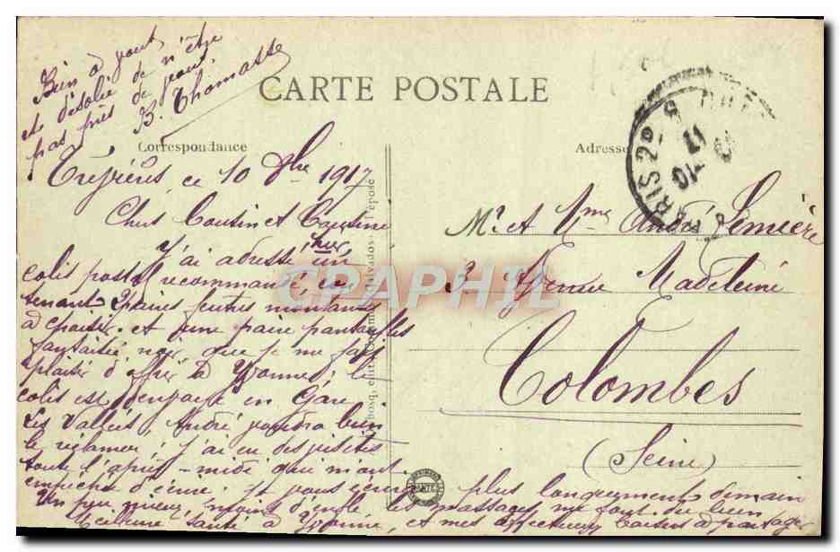 Port-en-Bessin — Panorama route de Bayeux — A+D 593 — Rückseite
