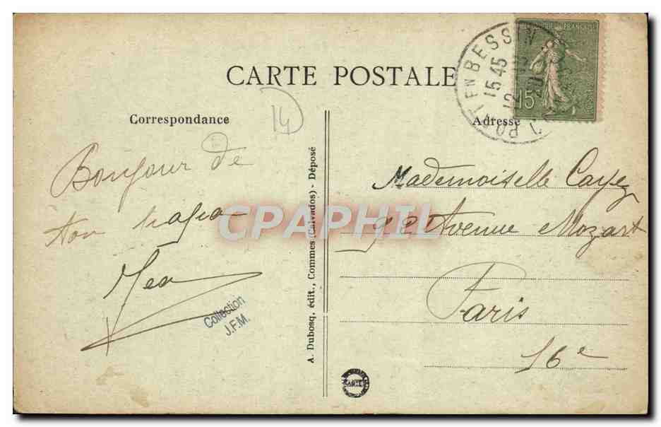 CPA Port En Bessin Barques dans les bassins Bateaux — Rückseite