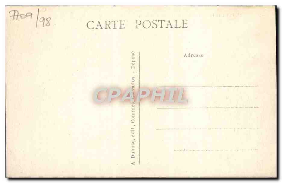 CPA Port En Bessin La tempete du 21 fevrier — Verso