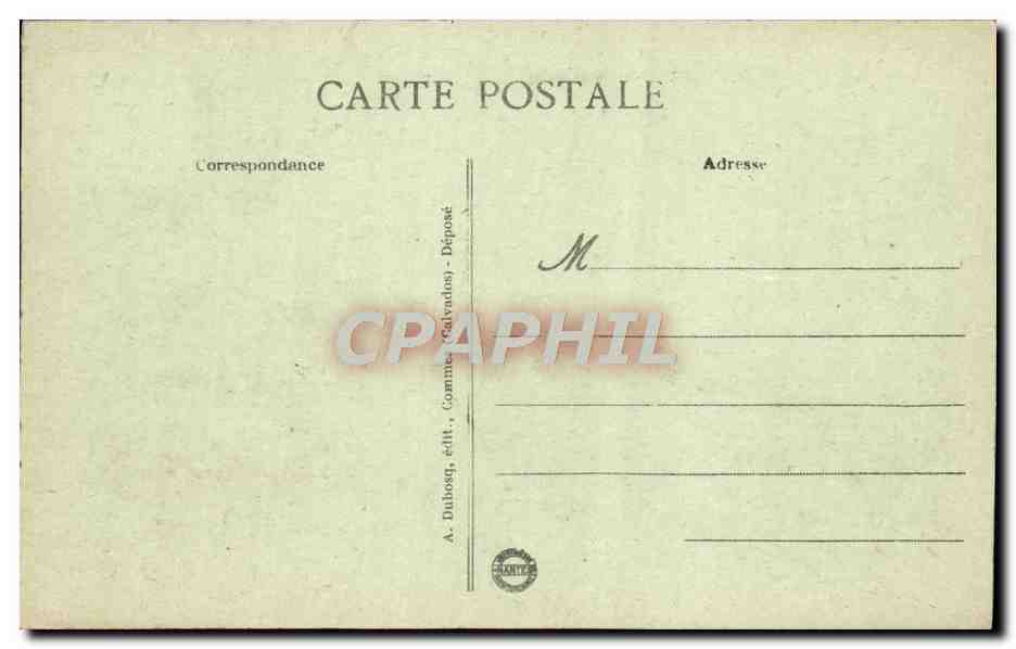 CPA Port En Bessin La tempete du 21 fevrier — Verso