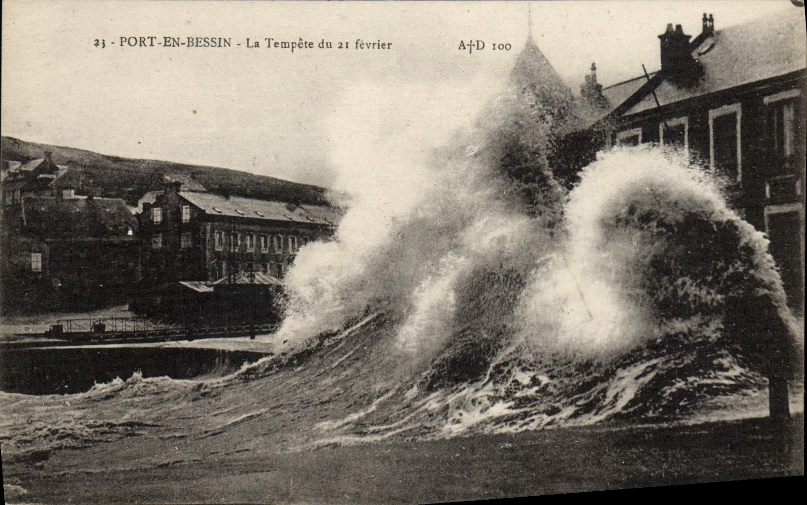 Port-en-Bessin — La Tempête du 21 février — A+D 100