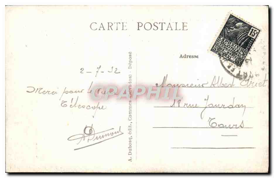 Port-en-Bessin — La Tempête du 21 Février — A+D 23 — Verso