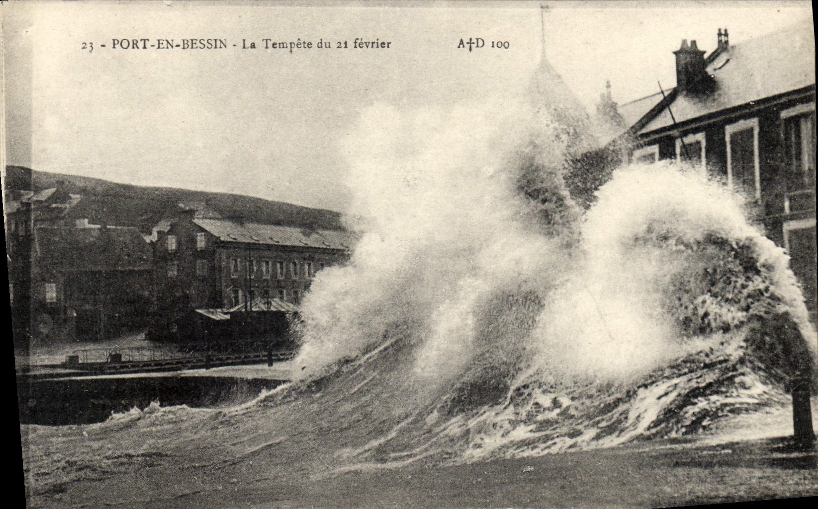 Port-en-Bessin — La Tempête du 21 février — A+D 100
