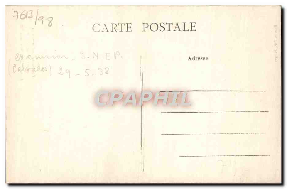 CPA Environs de Potigny La breche au diable et tombeau Marie Joly  — Verso