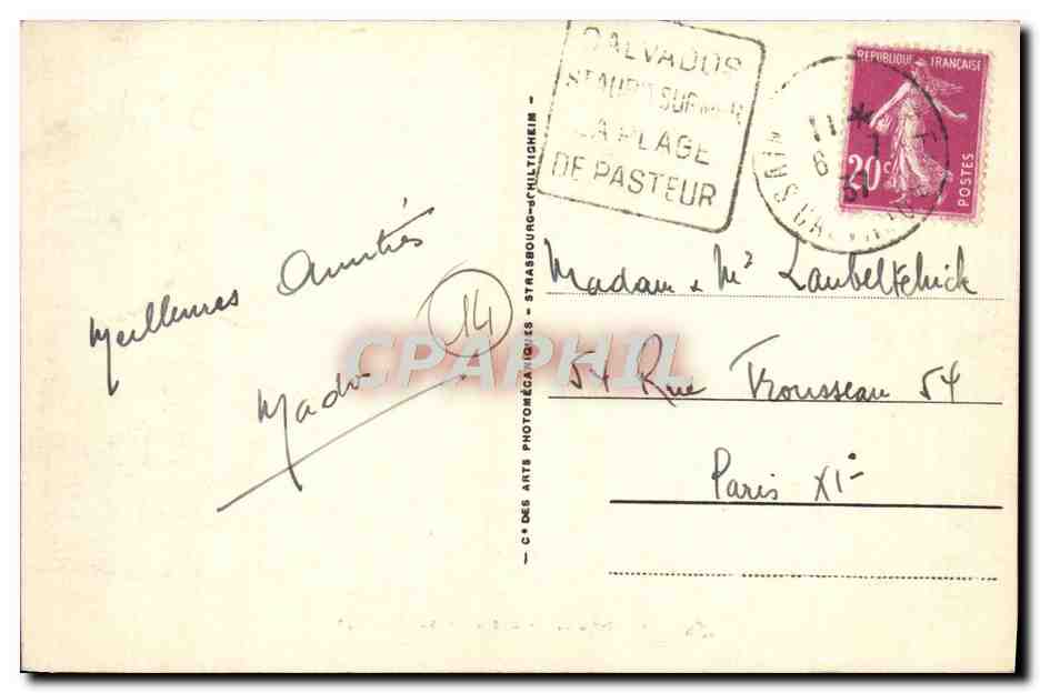 St-Aubin - Les Jeux sur la Plage — éditeur C. Des Arts Photographiques, n°4 — Reverso