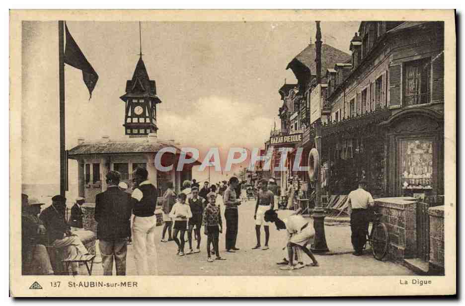 CPA St Aubin Sur Mer La Digue