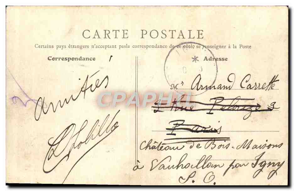 CPA Saint Aubin sur Mer La Plage a Maree Basse — Verso