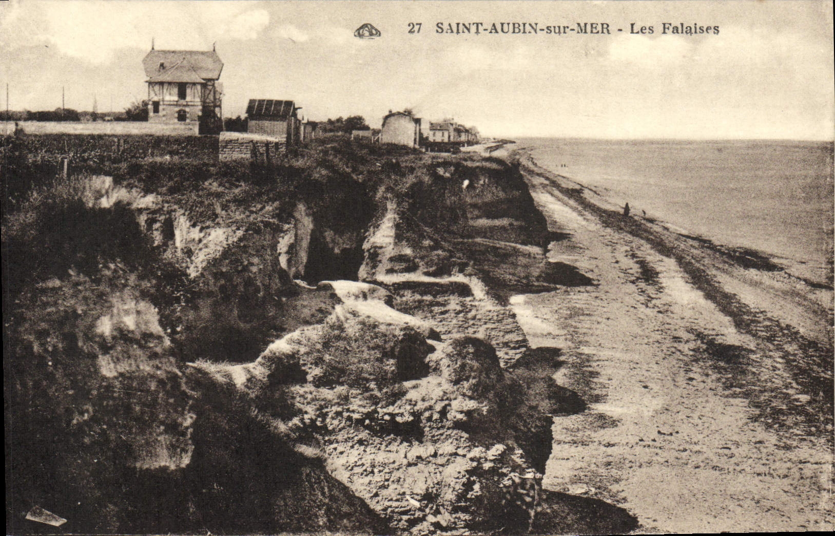 Saint-Aubin-sur-Mer — Les Falaises — Éditeur : Imprimerie des Arts Graphiques de Strasbourg, n°27
