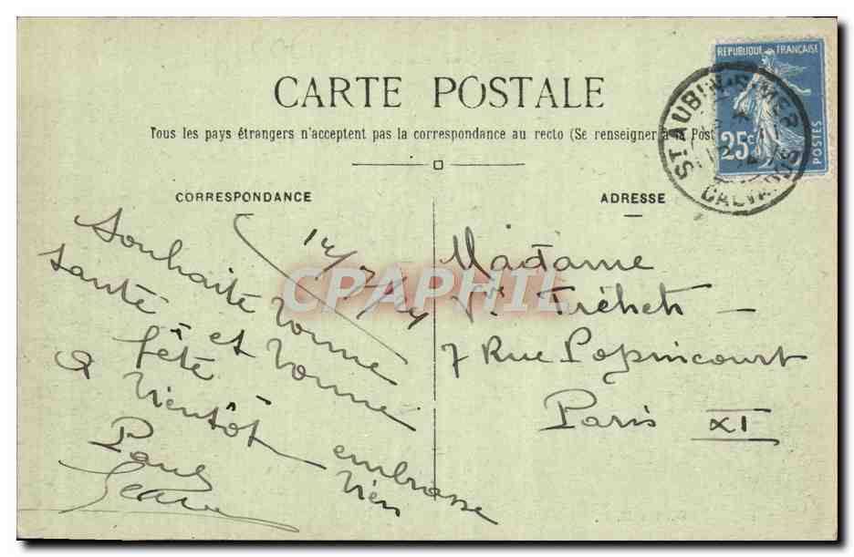 St-AUBIN-sur-MER — La Marée Haute — Édition H. P. — Rückseite