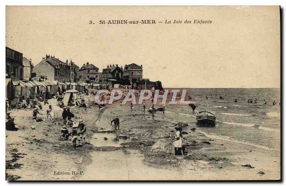 CPA Saint Aubin sur Mer La Joie des Enfants