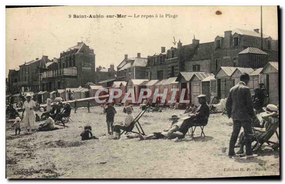 CPA Saint Aubin sur Mer Le Repos a la Plage