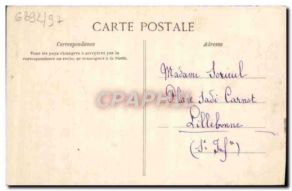 CPA Saint Aubin sur Mer Hotel de la Terrasse Tenu par M Bruneau — Rückseite