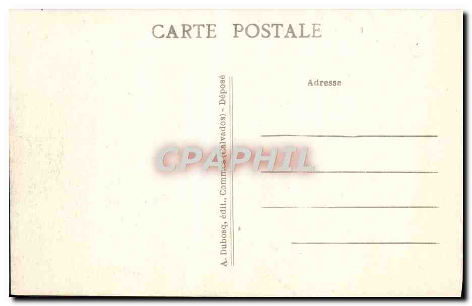 Châteaux du Calvados — Prieuré de Saint-Gabriel — A. Dubosq, Commis (Calvados) — Verso