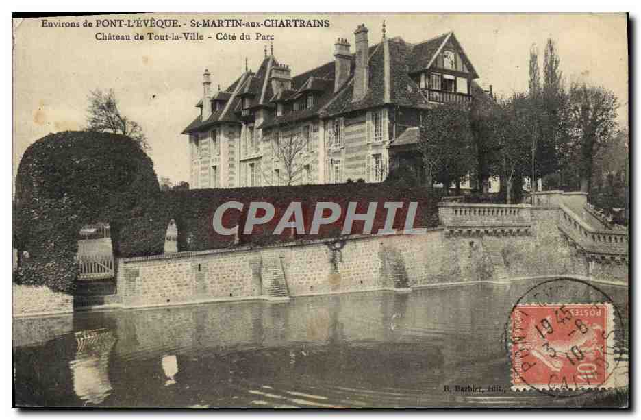 CPA Environs de Pont L'Eveque St Martin aux Chartrains Chateau de Tout la Ville