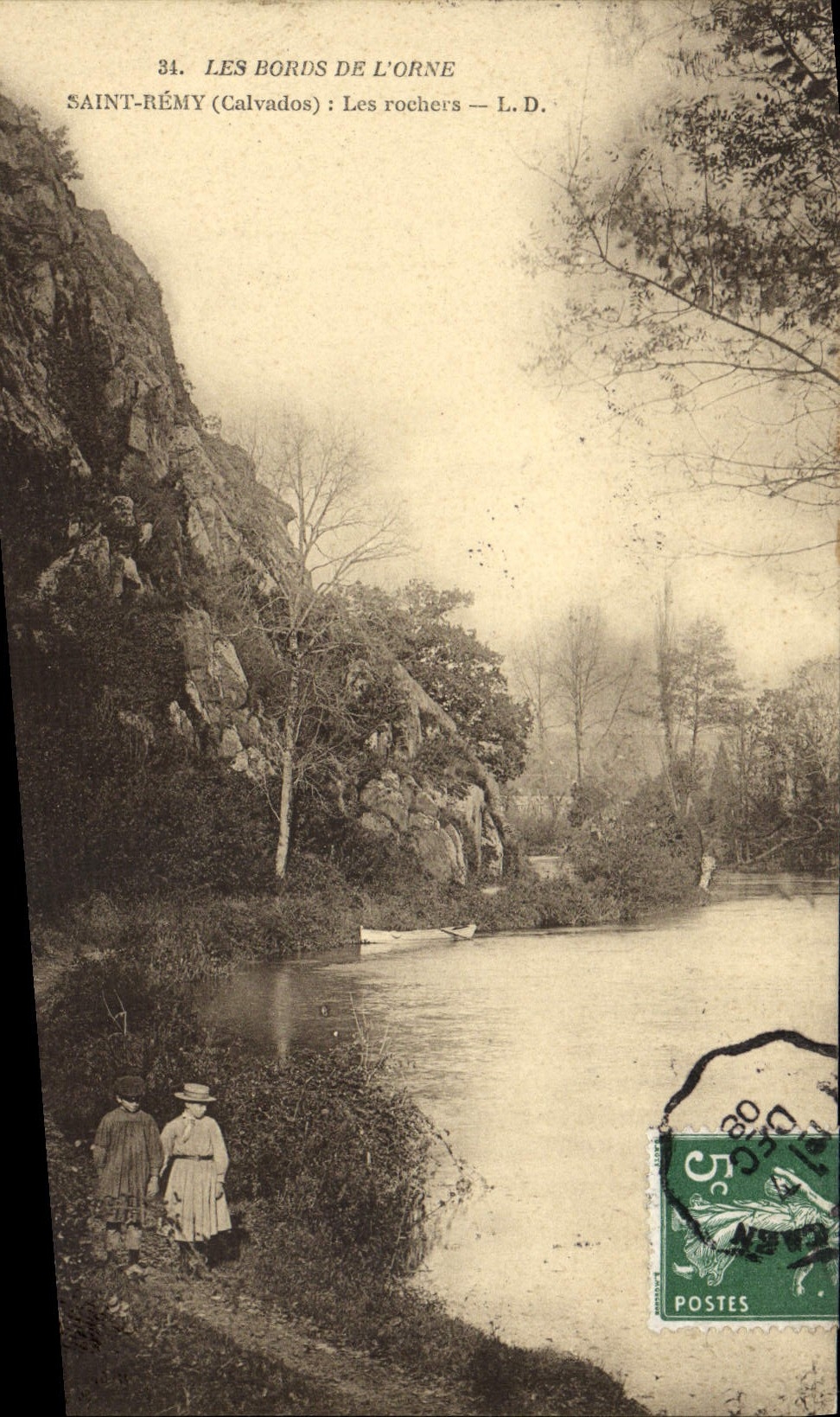 Die Ufer der Orne — Saint-Rémy (Calvados): Die Felsen — L. D. - Vorderseite