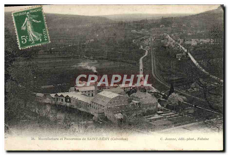 Manufacture et Panorama de SAINT-RÉMY (Calvados) — C. Jeanne, édit.-phot., Falaise