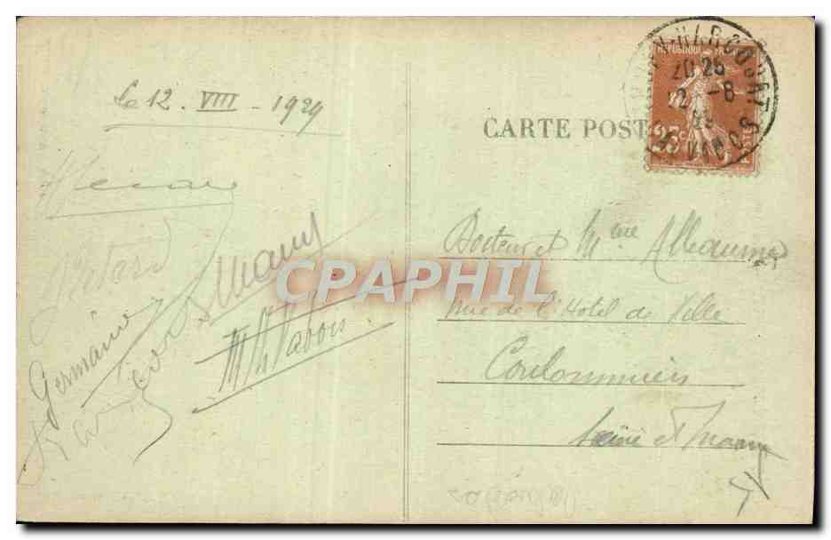 CPA Thury Harcourt La Tranchee du Hom — Rückseite