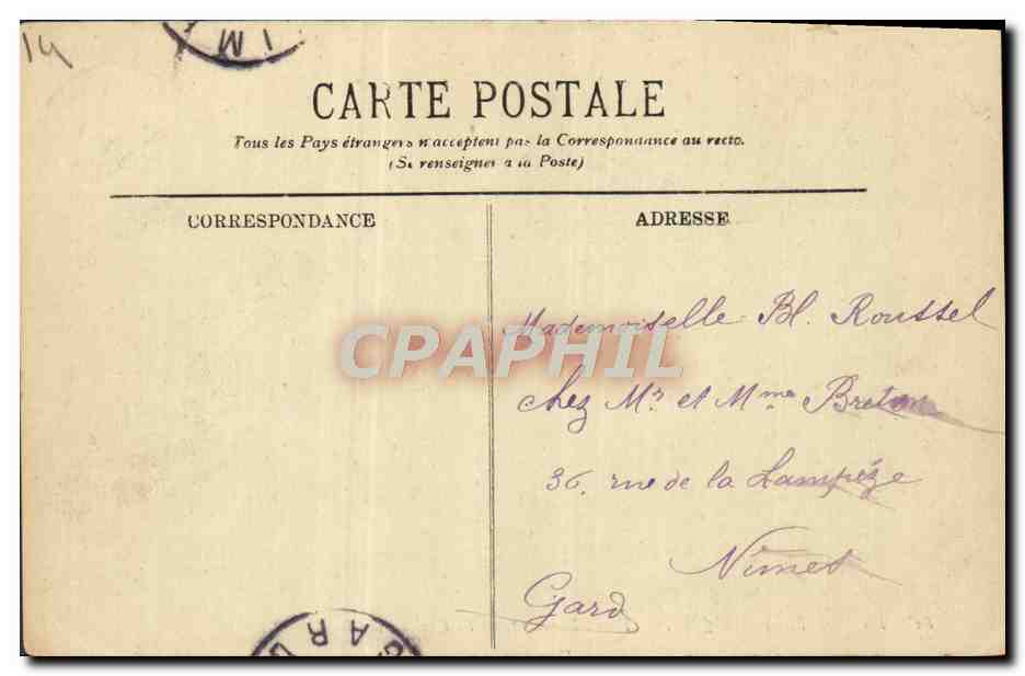 CPA Thury Harcourt Le Chateau des Dues — Rückseite