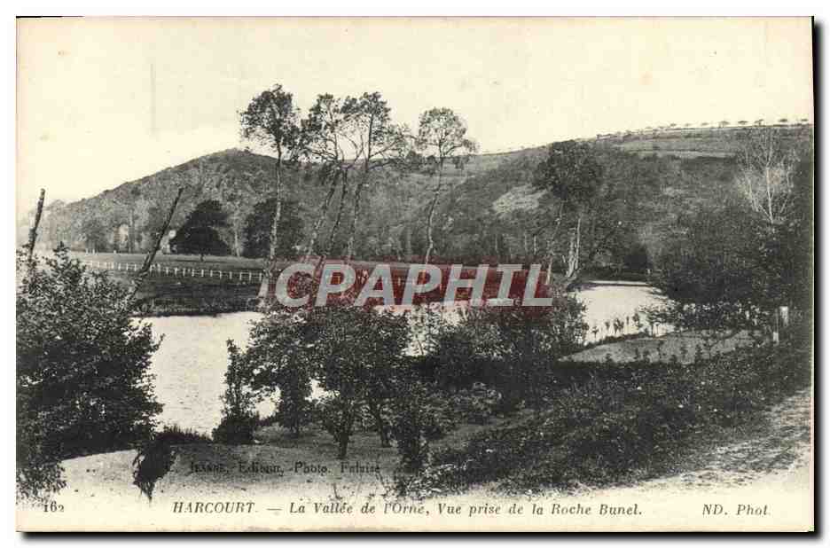 CPA Harcourt La Vallee de L'Orne Vue Prise de la Roche Bunel