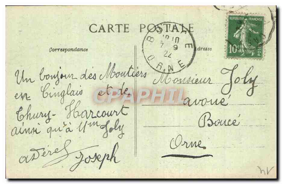 CPA Thury Harcourt La Tranchee du Hom — Rückseite