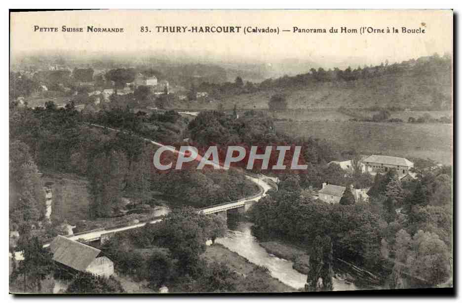 CPA Thury Harcourt Panorama du Hom L'Orne a la Boucle 