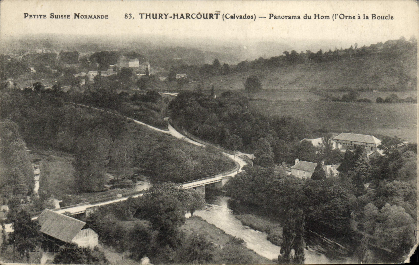 CPA Thury Harcourt Panorama du Hom L'Orne a la Boucle