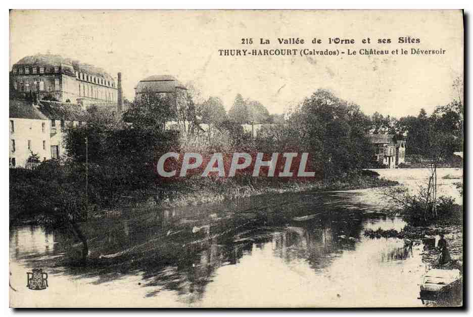 CPA Thury Harcourt Le chateau et le deversoir