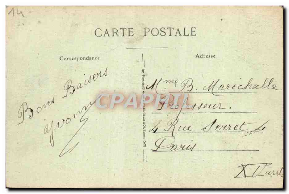 CPA Thury Harcourt Le chateau et le deversoir — Rückseite