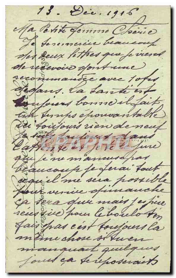 CPA Thury Harcourt La Roche a Bunel — Rückseite