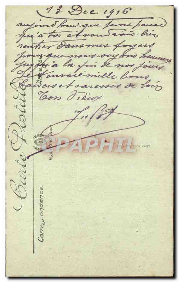 CPA Thury Harcourt La Tranchee du Hom — Rückseite