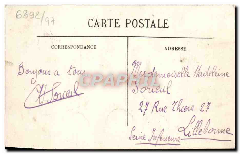 CPA Thury Harcourt La Tranchee du Hom — Rückseite