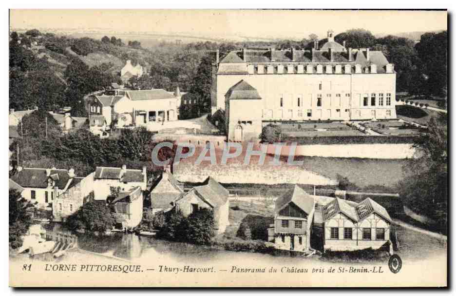CPA Thury Harcourt Panorama du Chateau Pris de St Benin