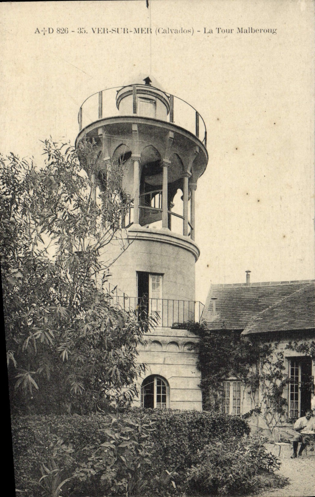 Ver-sur-Mer (Calvados) — La Tour Malberong — A. Dubost, Dépose