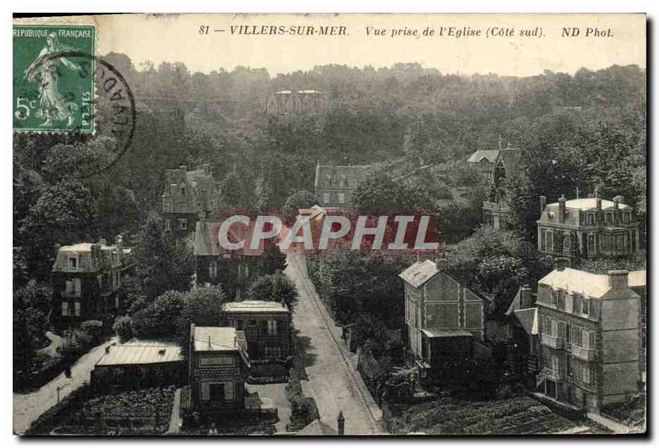 CPA Villers Sur Mer Vue Prise de L'Eglise 