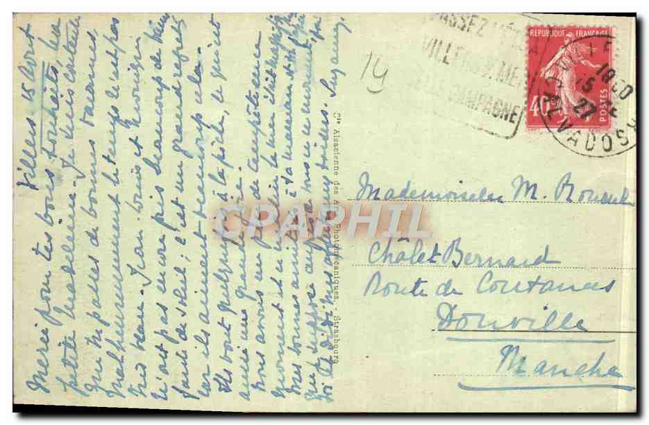 Villers-sur-Mer — La Digue et la Plage — éditeur anonyme, n° 65 — Verso