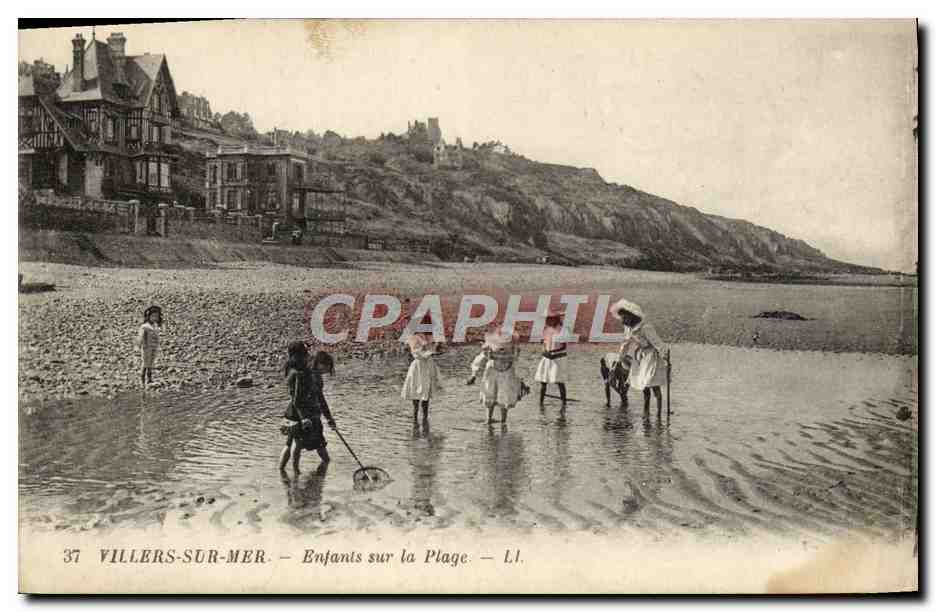 CPA Villers Sur Mer Enfants sur la Plage