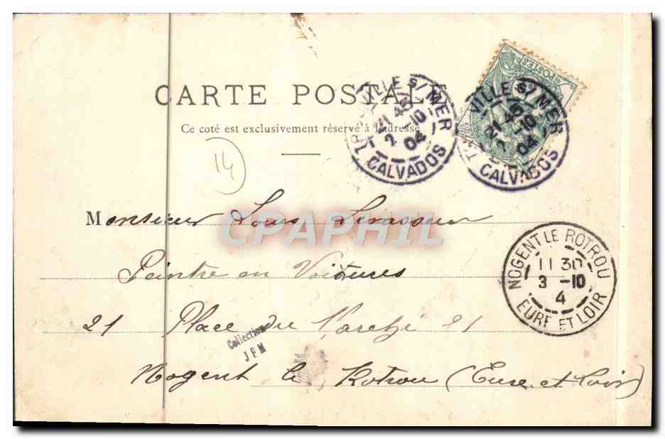 CPA Villers Sur Mer Rue de Strasbourg — Rückseite