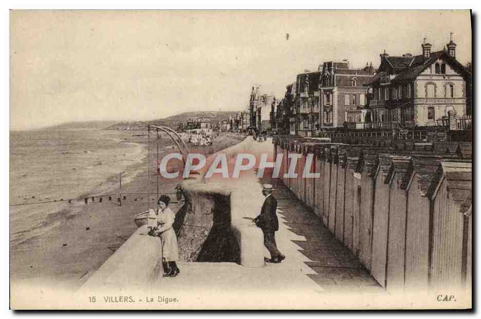 Villers - Die Digue — Ansicht der Digue und des Ufers — Verlag: Cie. Alsacienne des Arts Phototechniques, Straßburg - Vorderseite