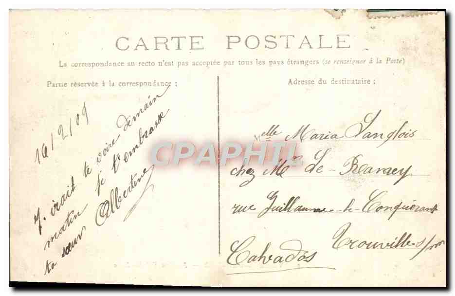 CPA Villers Sur Mer Jardins Sainte Julie — Rückseite