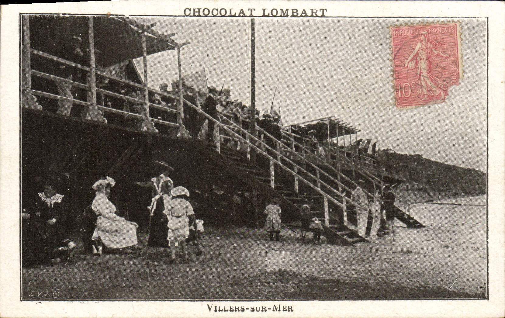 CPA Villers Sur Mer Publicite Chocolat Lombart 