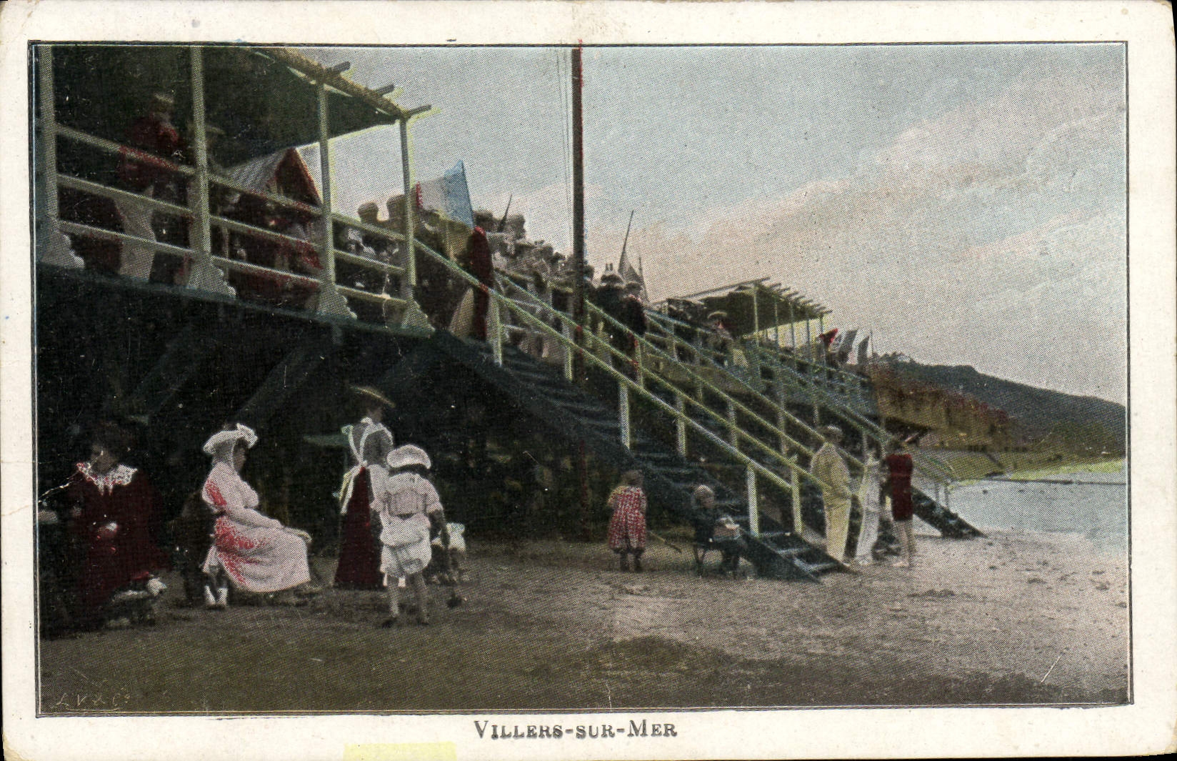 Villers-sur-Mer — Ansicht des Kai und der Bäder — Verlag A. VANC - Vorderseite