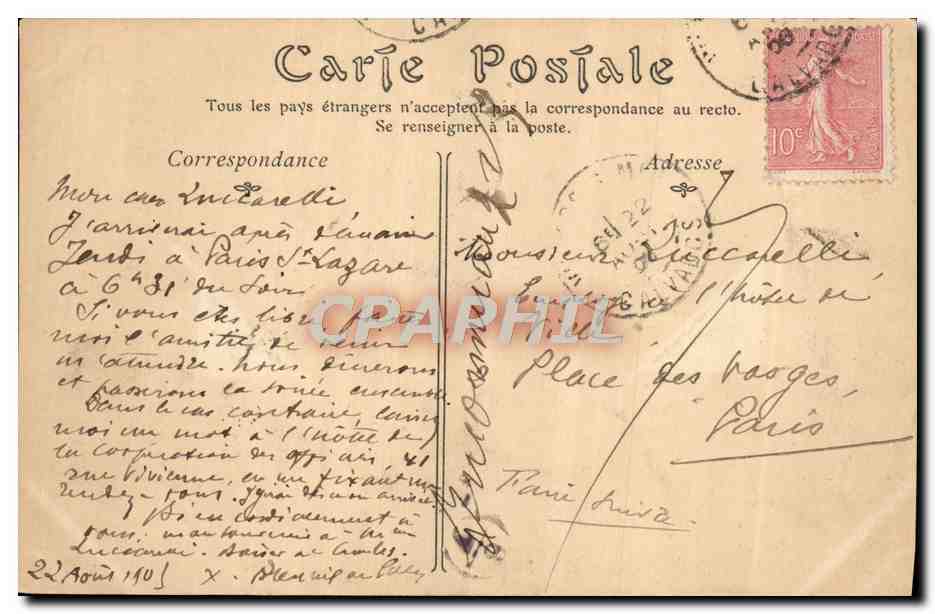 CPA Villers Sur Mer La Plage — Rückseite